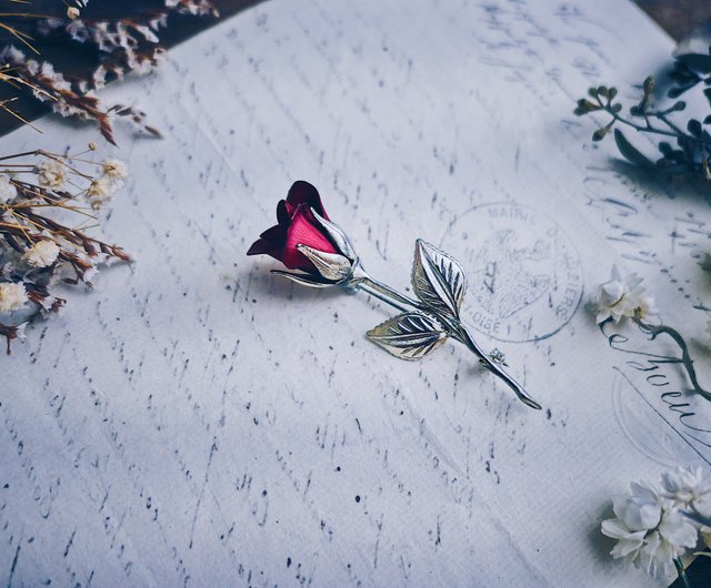 アメリカ　刻印ありアンティーククレメンツ　ローズモチーフ　ブローチ アメリカ 刻印ありアンティーククレメンツ ローズモチーフ ブローチ