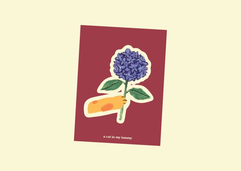 Sticker - Favourite Plants 03 - สติกเกอร์ - กระดาษ สีม่วง