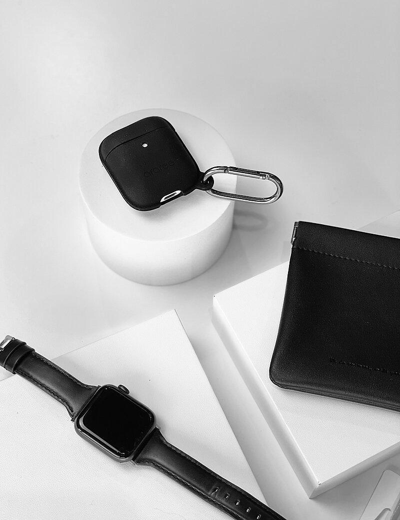Airpods 2&Pro Textured Leather Silicone Case Available in Four Colors - ที่เก็บหูฟัง - ซิลิคอน สึชมพู