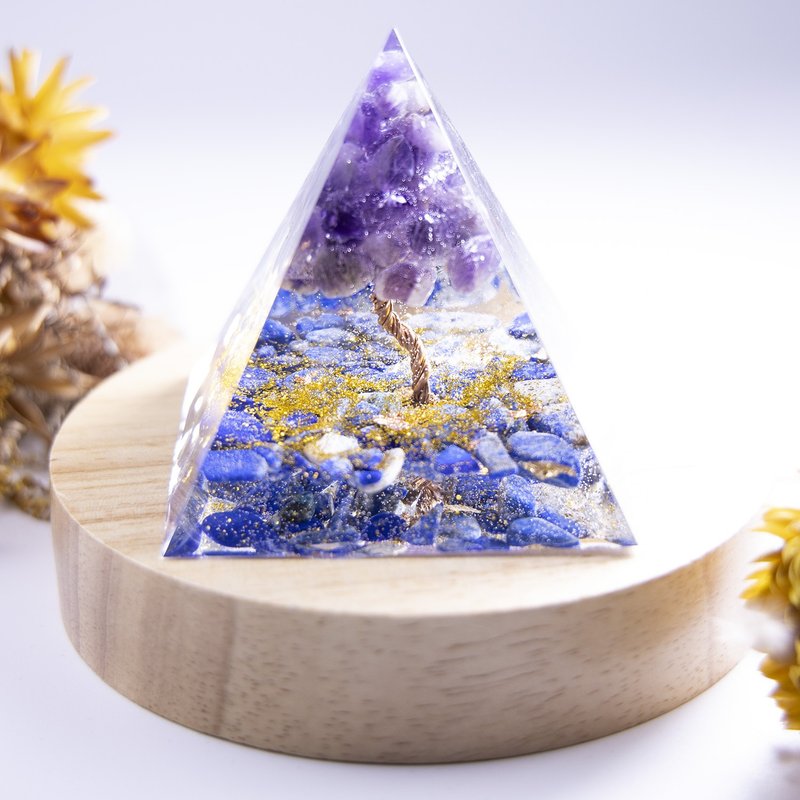 Pyramid Orgonite Tree of Life/Chakras/Spirituality/Meditation/Energy Amethyst Lapis Lazuli - Other - Resin 