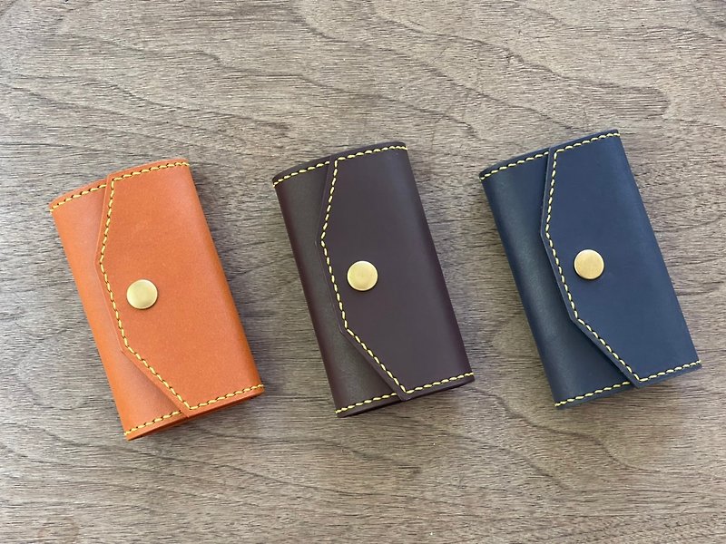 [Mini5] Wallets / Bronze breasted (blue) - Keychains - Genuine Leather 