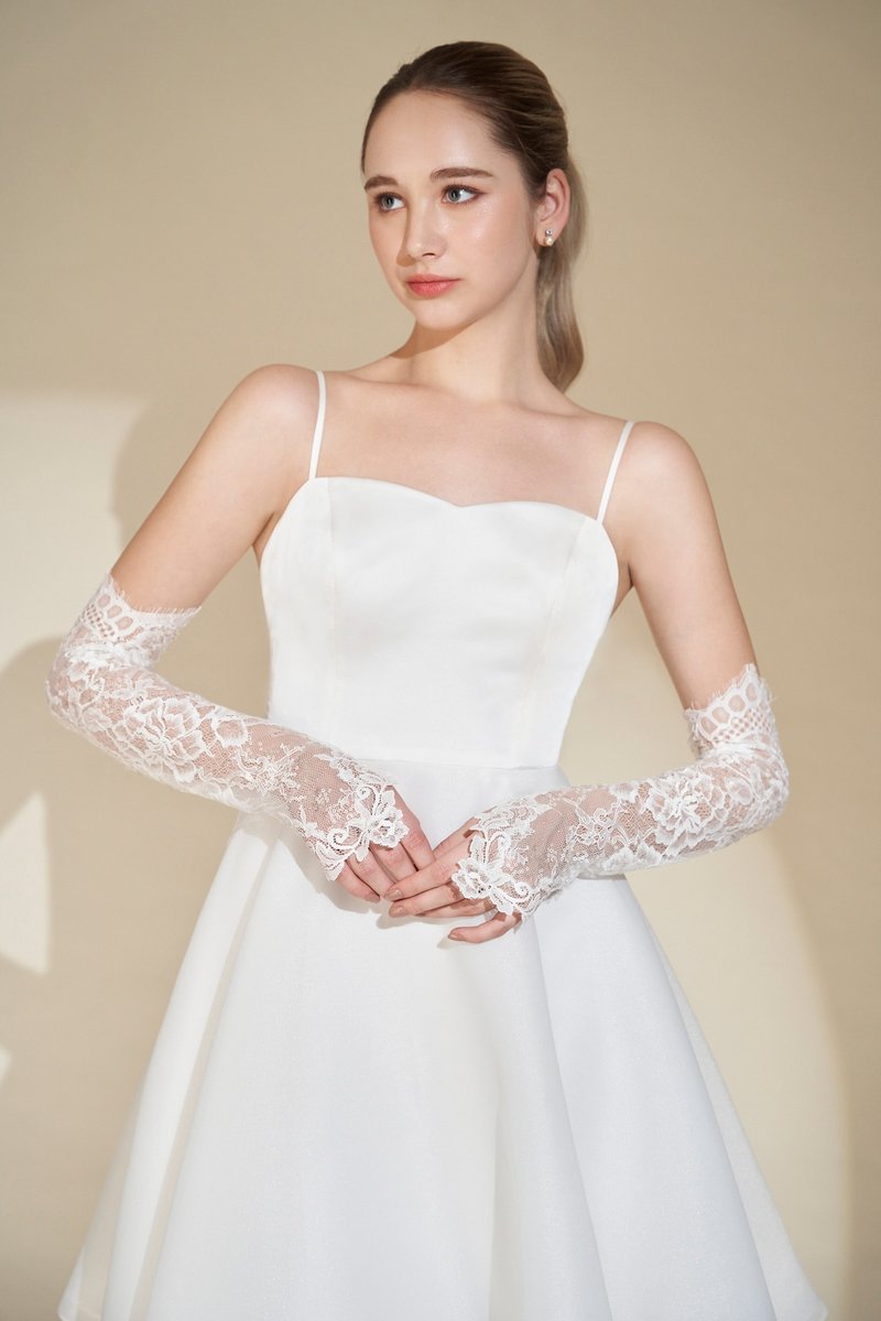 【New】Tiffany poetic lace long gloves (accessories) - Other - Other Materials White