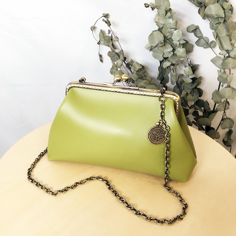 Urban Tourism Waterproof leather chain bag - Apple Green - Messenger Bags & Sling Bags - Faux Leather Green