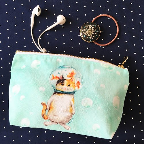 1s Goldfish (THOU.s.HAND) 玻璃球貓 金魚貓 化妝袋 收納包 筆袋