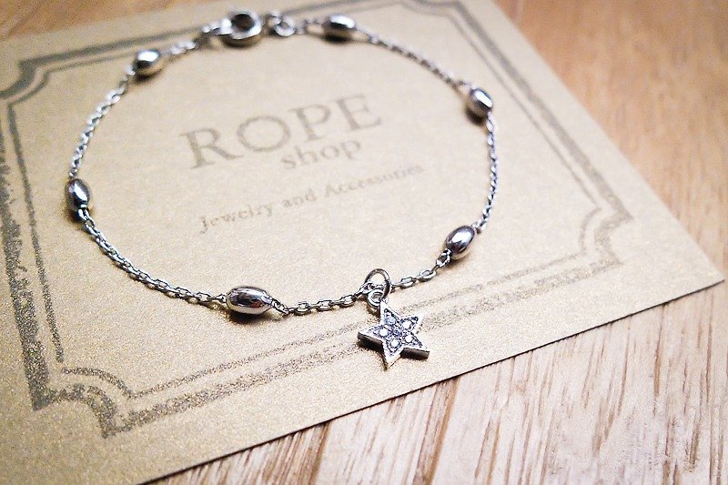 ROPEshop of birth [Star] bracelet. White gold - Bracelets - Other Metals Silver