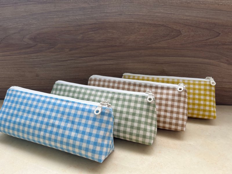 Water-repellent pencil case | Check pattern - กล่องดินสอ/ถุงดินสอ - วัสดุกันนำ้ 