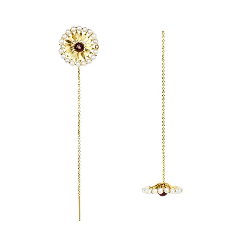 Miss Queeny original | secret garden dandelion variety of wearing a variety of earrings / ear wire - ต่างหู - โลหะ สีทอง