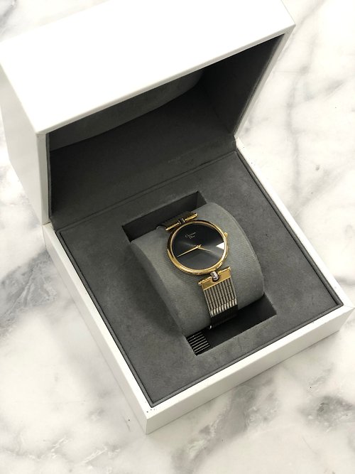 solo-vintage 【 日本直送 名牌中古包 】Christian Dior クリスチャン ディオール 腕時計 シルバー ブラック vintage cx7it7