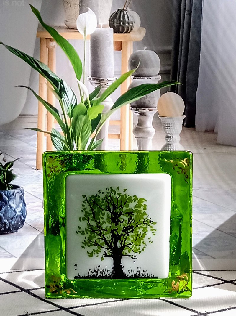 窯燒玻璃燭台| 玻璃燭台| 靜謐的時光燭台 - 燈具/燈飾 - 玻璃 綠色