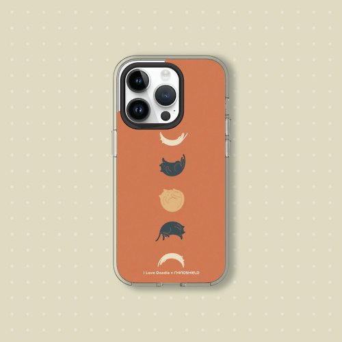 犀牛盾RHINOSHIELD Clear透明防摔手機殼∣ilovedoodle/貓咪月象-橘 for iPhone