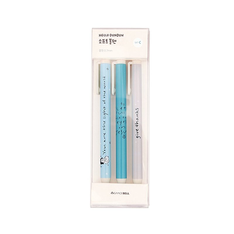 Hello DunDun Inspirational Ballpoint Pen Gift Set C set - ปากกา - พลาสติก 