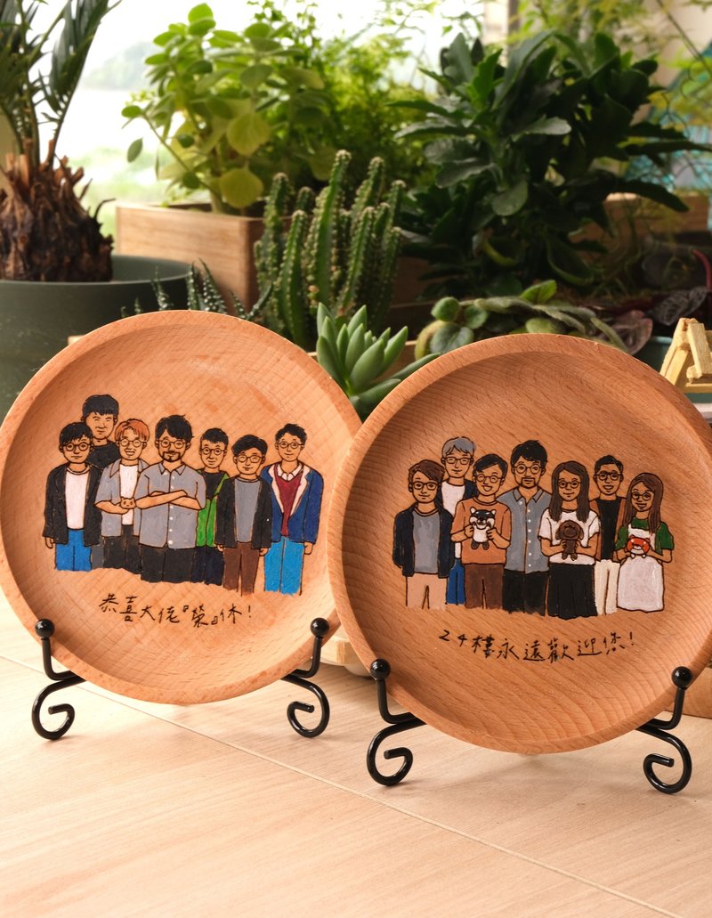 Customized Storyboard Small Wooden Disc-Good Colleagues 18-person two-disc customized version - ของวางตกแต่ง - ไม้ 