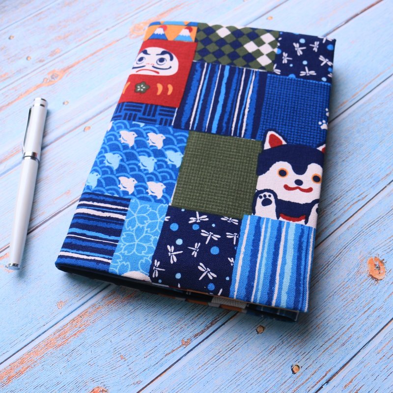 [Dharma] book cover, book cover, adjustable book cover, handmade book cover - ปกหนังสือ - ผ้าฝ้าย/ผ้าลินิน 