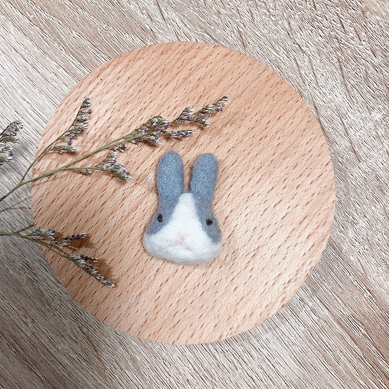 ขนแกะ อื่นๆ - Small things series-animal magnet (gray rabbit)