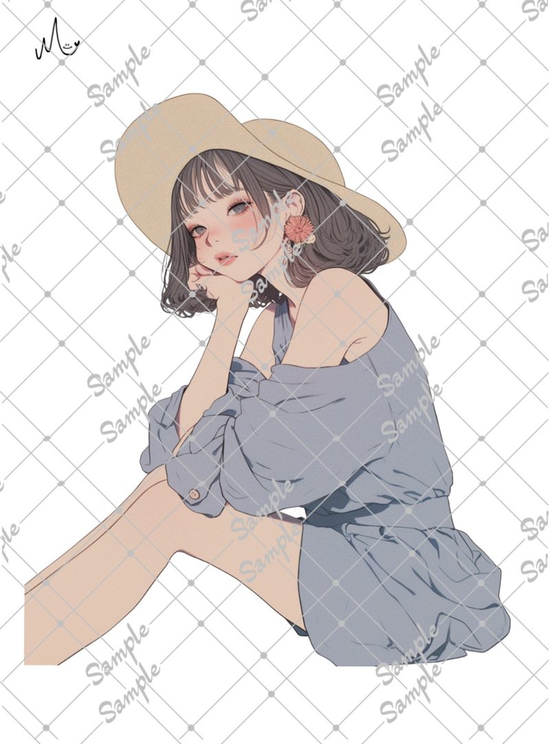 オリジナル人物ステッカー - 貼紙 - 紙 