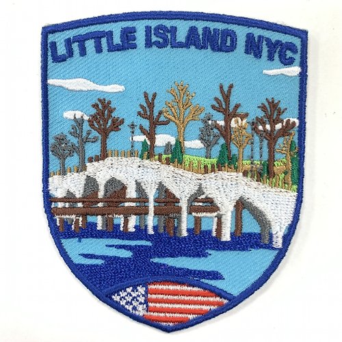 A-ONE 美國 紐約漂浮公園 NY 貼布 熨燙布標 布藝徽章電繡士氣章 貼章