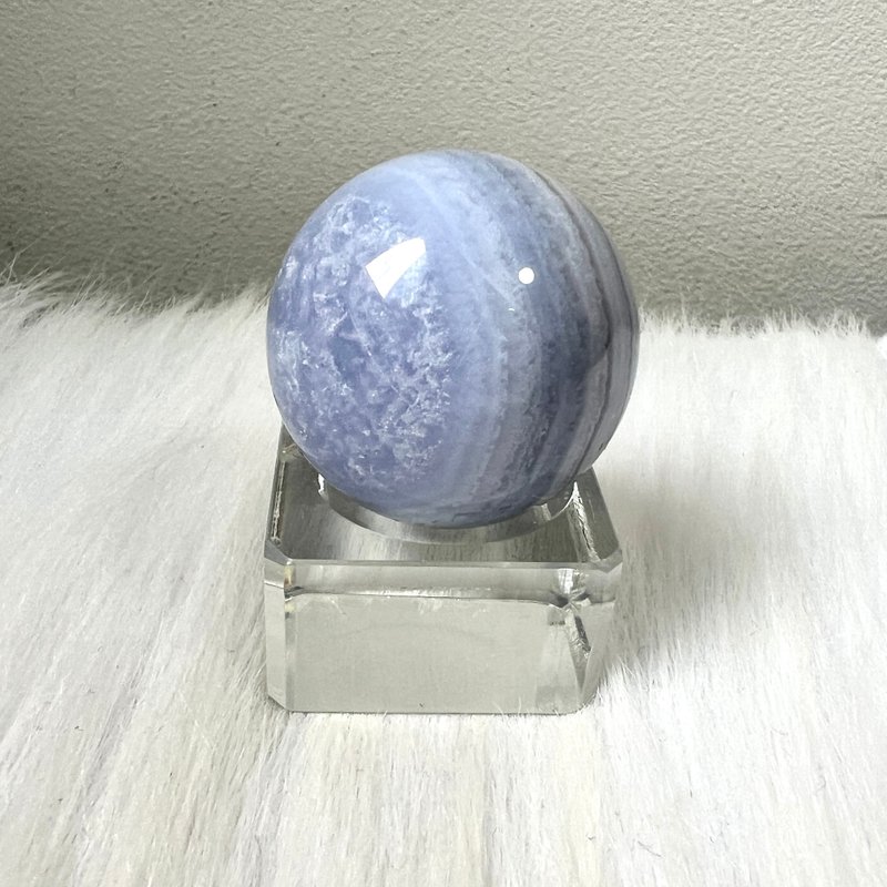 Blue Agate Ball | Crystal | Crystal Ball | Crystal Ornaments - ของวางตกแต่ง - คริสตัล สีน้ำเงิน