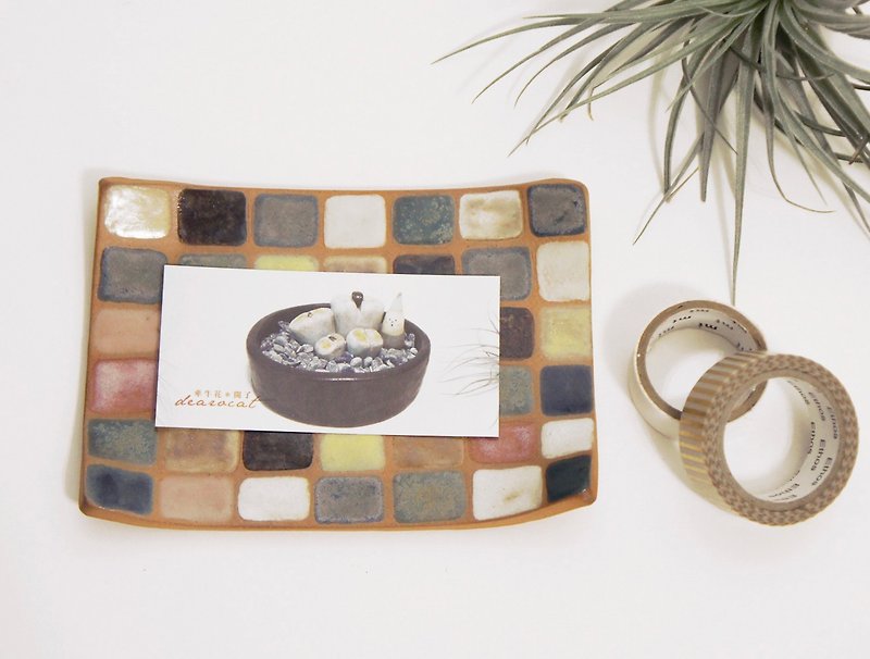 ﹝ ﹞ feel for Tao Tao dish - Tile Collage old bathtub - Storage - Pottery Multicolor
