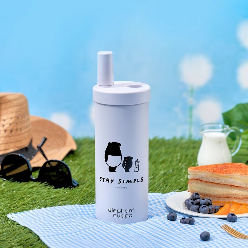 Elephant Cuppa Lai Tapir Co-branded Elephant Cup S - Environmentally Friendly Style (720ml) - กระบอกน้ำร้อน - โลหะ สีม่วง