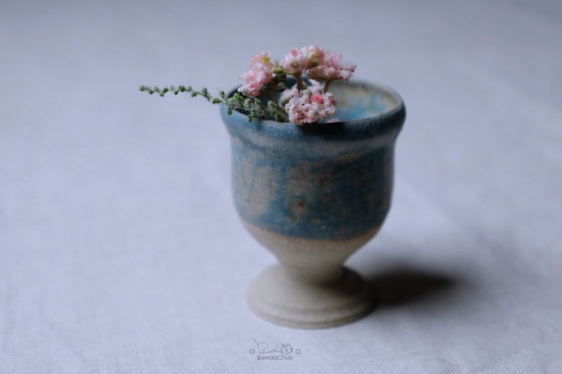 Ocean Blue Chalice Vase - Pottery & Ceramics - Pottery 