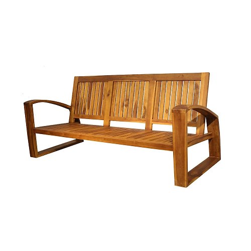 吉迪市 JatiLiving 【吉迪市100%全柚木家具】RPLI001A 柚木曲線扶手造型三人椅 不含