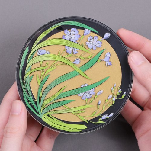 FingerART 指の藝 胡蝶花 - 浮雕畫 15W無線快速充電器 【日本經典藝術系列】