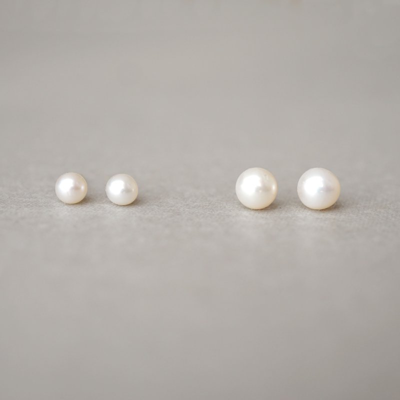 14kgf freshwater pearl 1 earrings - Earrings & Clip-ons - Gemstone Gold