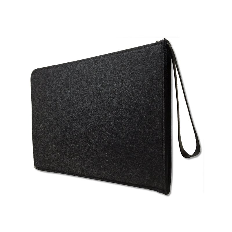 MacBook/ipad pro/蘋果電腦包/深灰色/羊毛氈/clutch/平板電腦袋/電腦袋/電腦套 - 電腦包/筆電包 - 羊毛 灰色