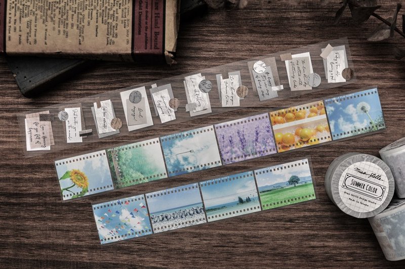 Summer Color Washi Tape-4cm - Washi Tape - Plastic Multicolor