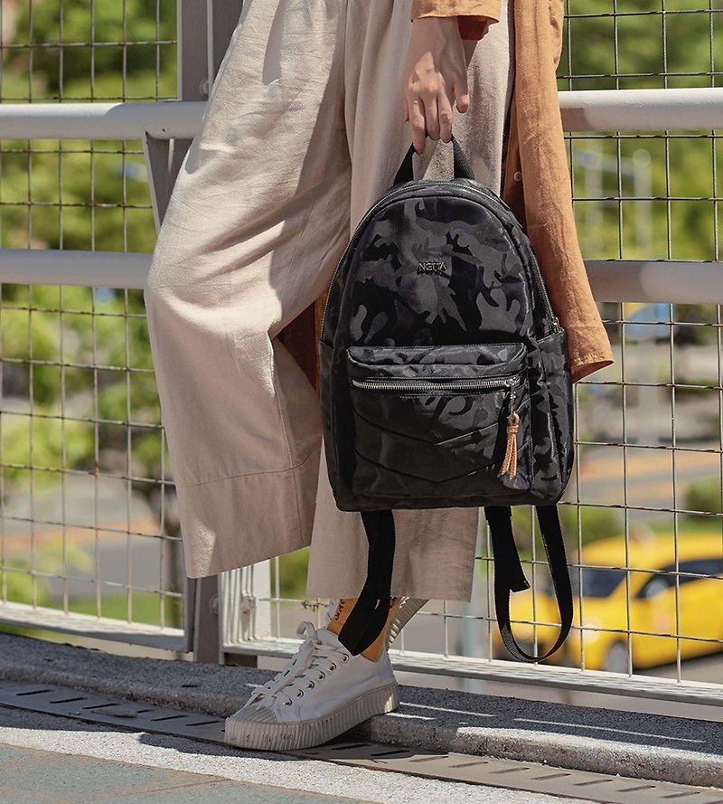 City Light Backpack【Camouflage Black】 - กระเป๋าเป้สะพายหลัง - เส้นใยสังเคราะห์ สีดำ