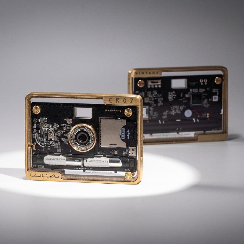 【20MP】CROZ Vintage相機組(含記憶卡及鏡頭)PaperShoot紙可拍 - 相機/拍立得/底片相機 - 紙 咖啡色