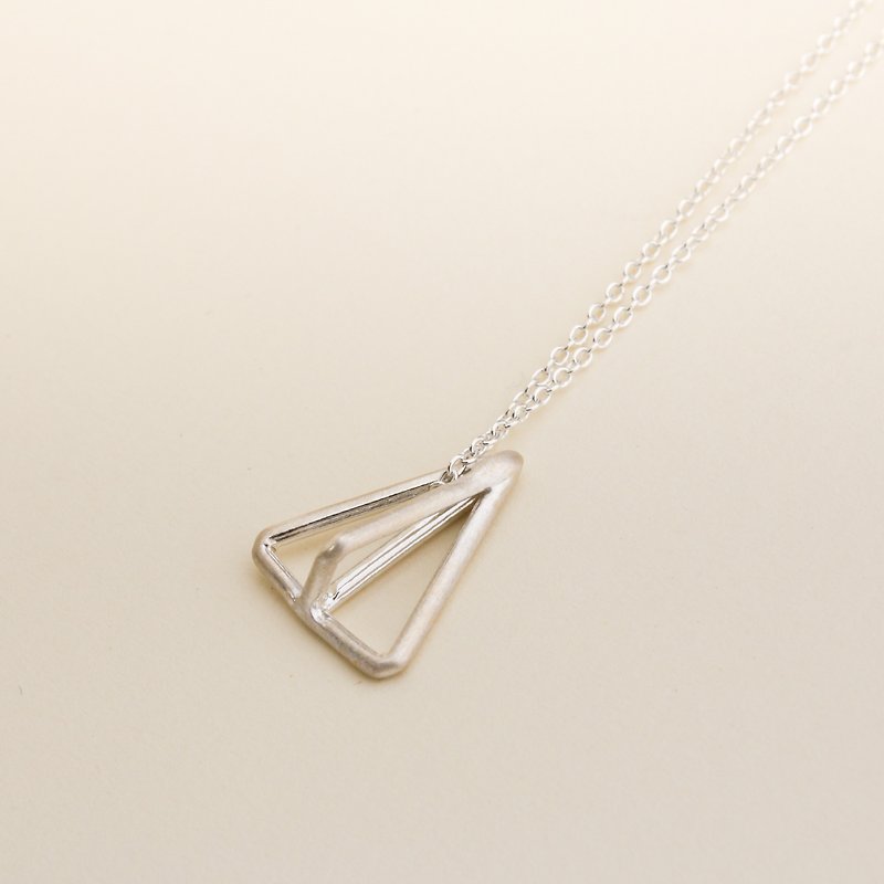 Minifeast Silver｜Paper Airplane Necklace - Necklaces - Other Metals Silver