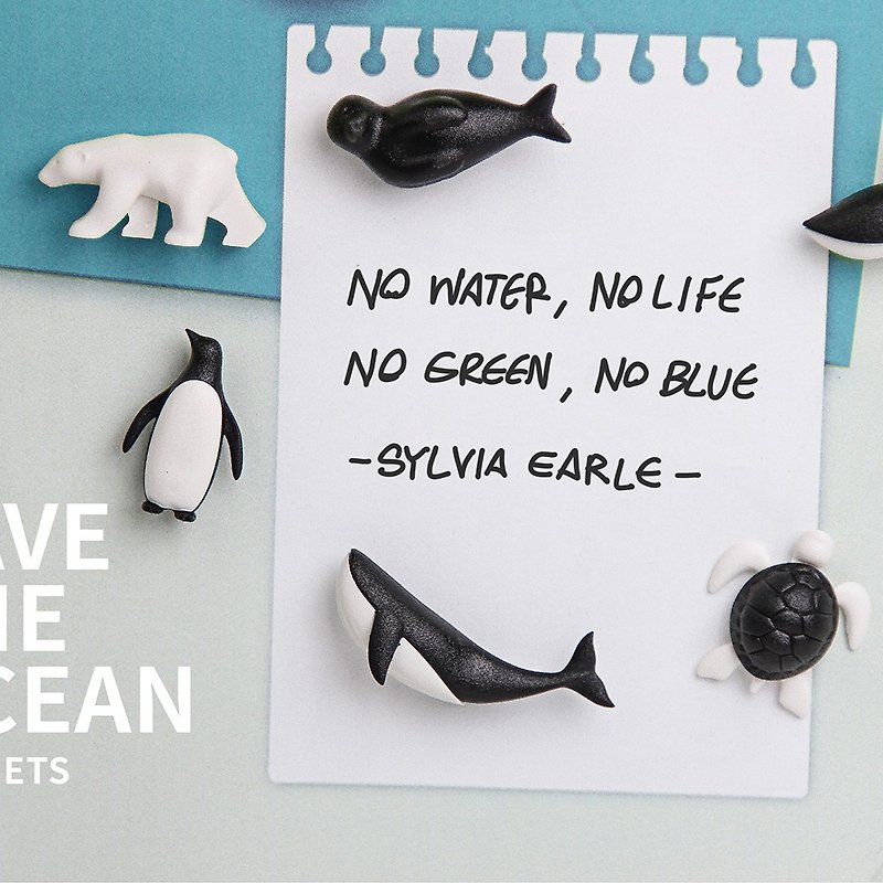 QUALY Save the Ocean-Magnet (set of 6) - แม็กเน็ต - พลาสติก หลากหลายสี
