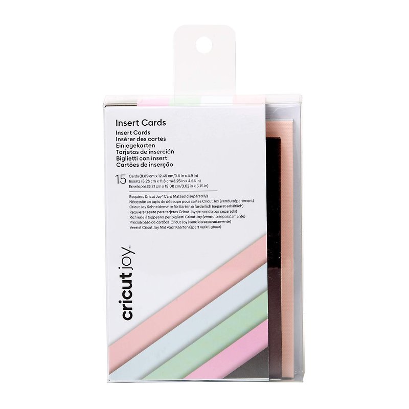 Cricut Joy 卡片組合包 馬卡龍色系 共4種顏色 共15張卡片 - 心意卡/卡片 - 紙 多色