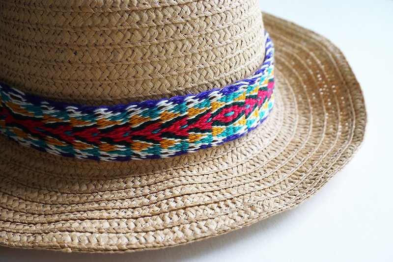 Belt, hair band, headband hand-woven webbing - Belts - Cotton & Hemp Multicolor