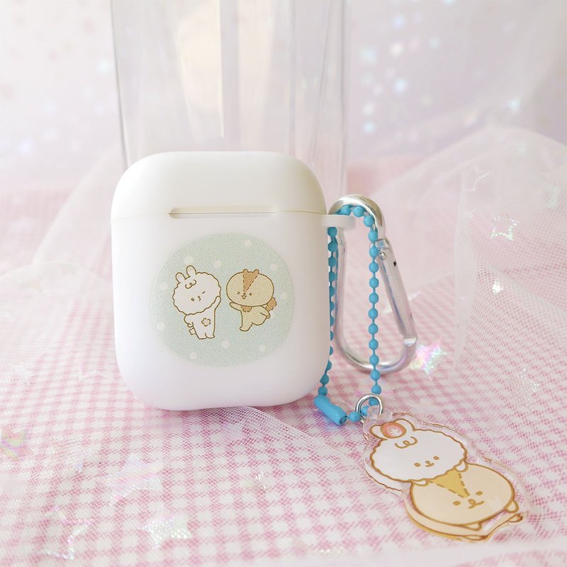 軟綿綿的雪花AirPods保護套送吊飾 - AirPods/耳機保護套 - 壓克力 白色