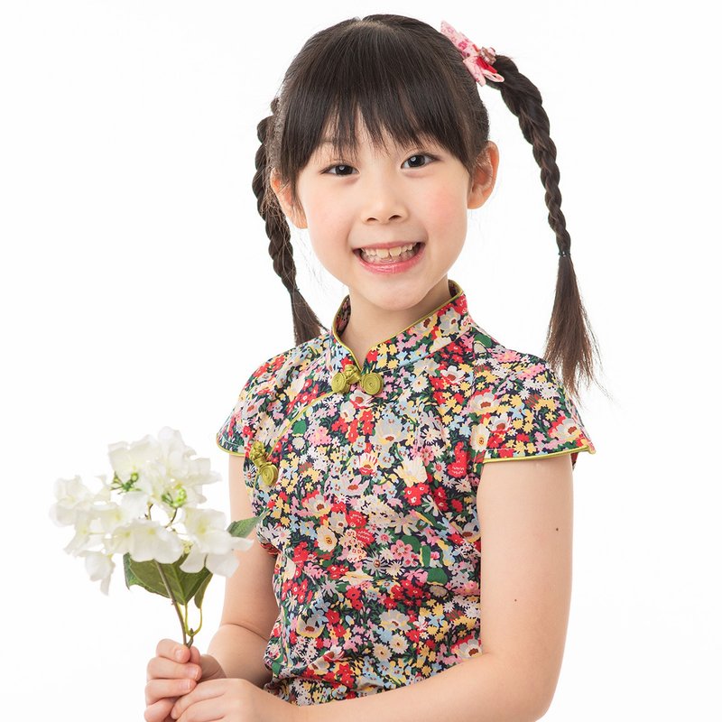兒童旗袍 古風 四季款 花團錦簇 - 旗袍/改良式旗袍 - 棉．麻 多色