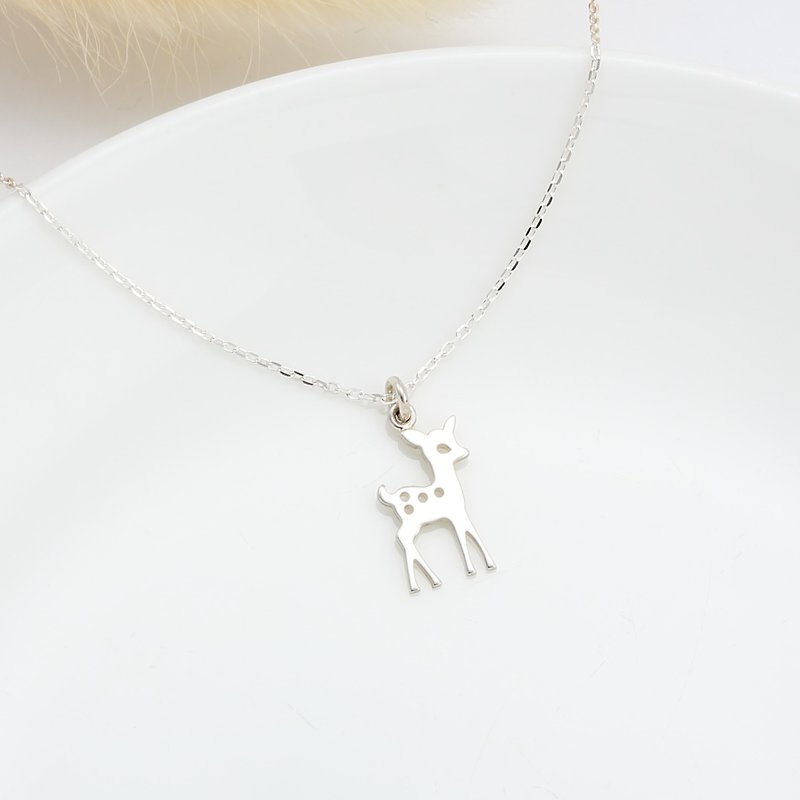 Sika deer s925 sterling silver necklace Birthday Valentine Day Christmas gift