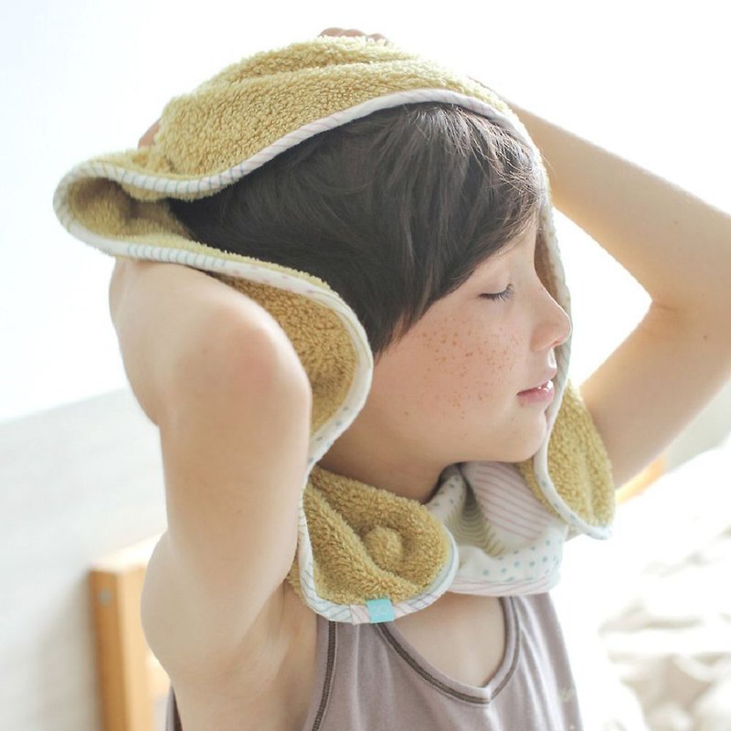 [Comfortable Healing] Ball towel that can be buckled (35x75cm) - mustard yellow