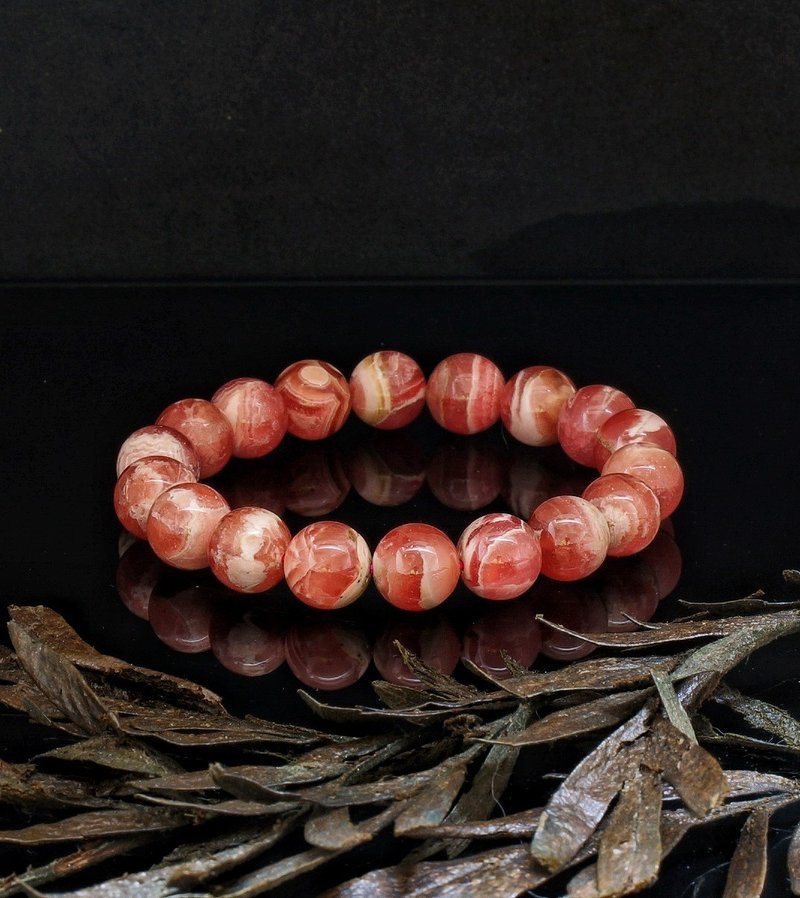 11.5mm Rhodochrosite Bracelet - สร้อยข้อมือ - คริสตัล 