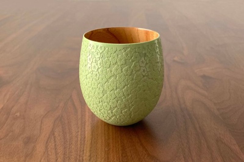 【湯呑み】小梅尽くし -ピスタチオグリーン - マグカップ - 木製 