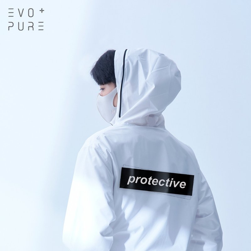 EVOPURE+ 時尚防護夾克 雪炫白 1.0 - 男夾克/外套 - 其他材質 白色