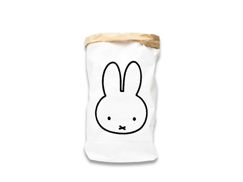 Miffy 米飛兒紙袋 M - 收納箱/收納用品 - 紙 白色