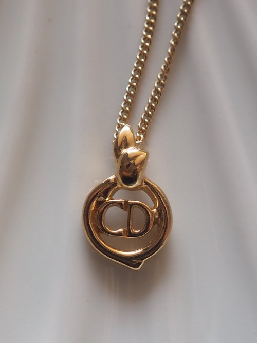Christian Dior ディオール CD ロゴ モチーフ ネックレス