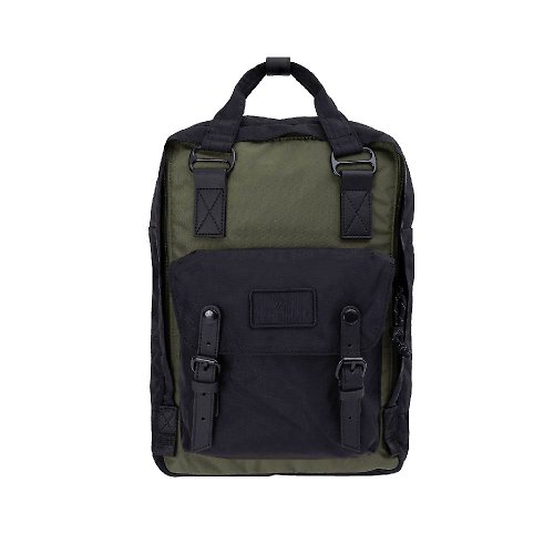 DOUGHNUT - 來自香港的包包設計品牌 【 DOUGHNUT 】馬卡龍 GW 特大容量 15吋後背包 防潑水 / 黑X軍綠