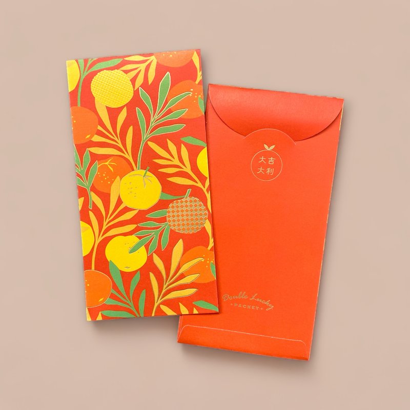 Lucky Days - Lai See Packet / Red Packet / Doublelucky / 10pcs - Chinese New Year - Paper Multicolor