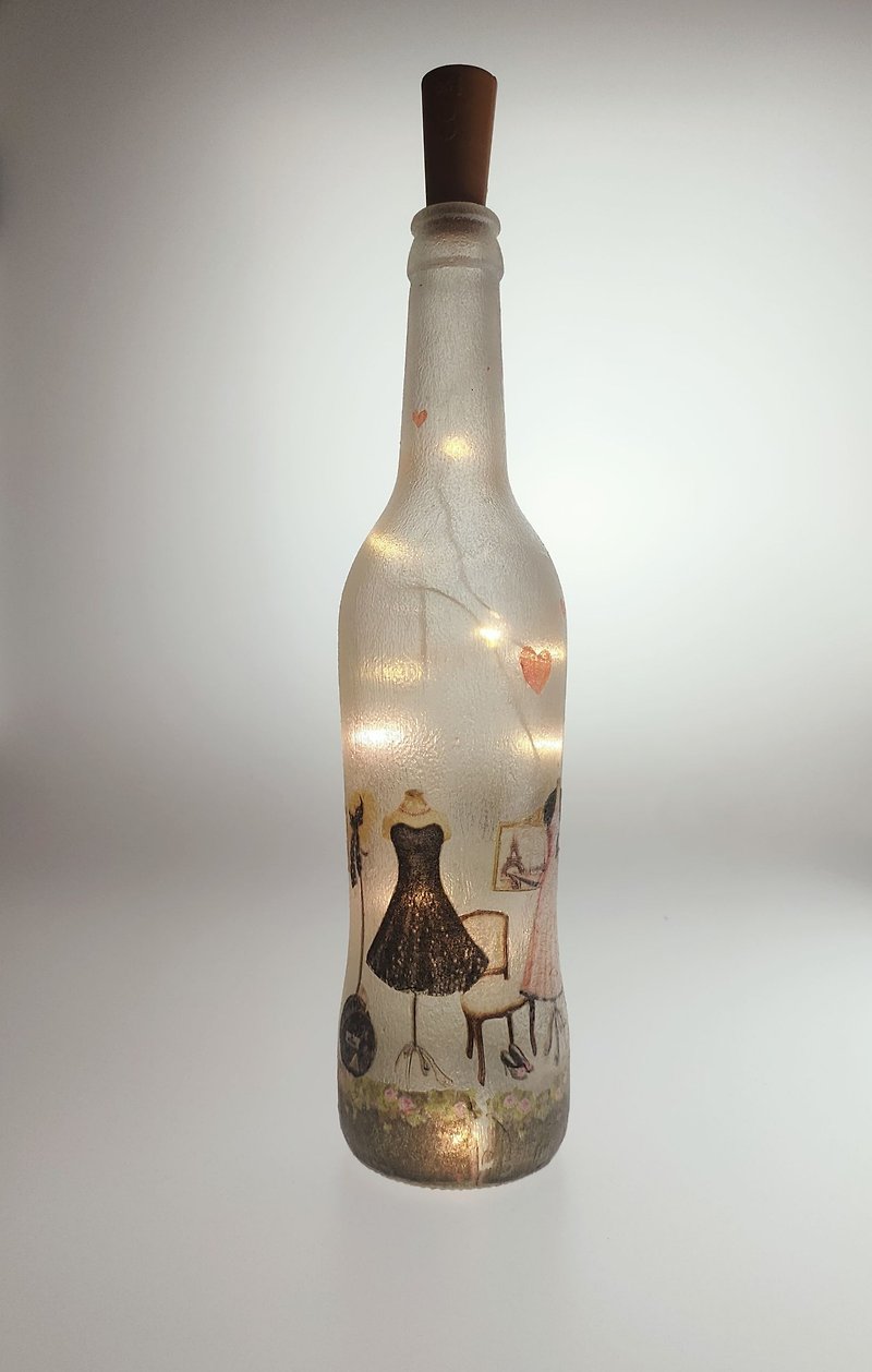Metropolitan charm - art  decoration / lighting / Healing Bottle Lamp - ของวางตกแต่ง - แก้ว 