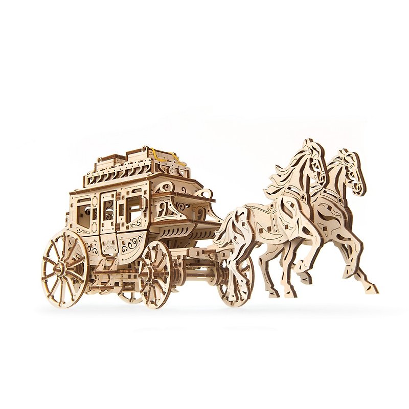 /Ugears/ Ukrainian wooden model Cinderella carriage Stagecoach - Gadgets - Wood 