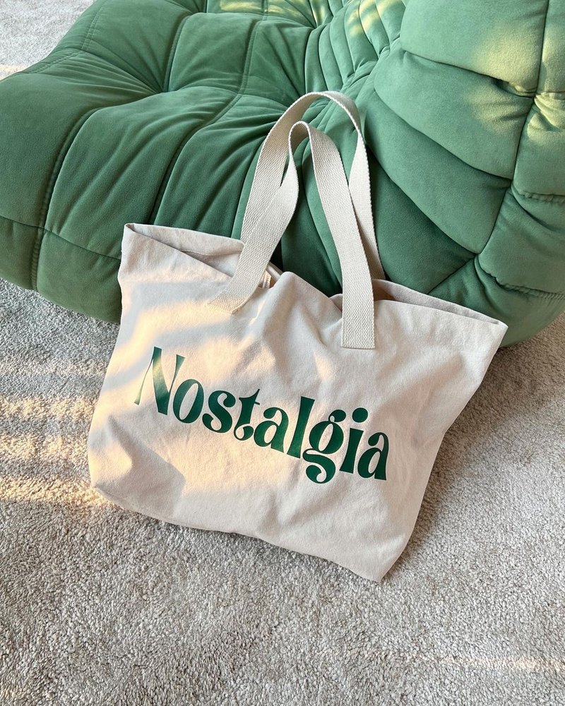 托特包 HAY : Nostalgia Big Tote - Blue / Natural - 其他 - 棉．麻 