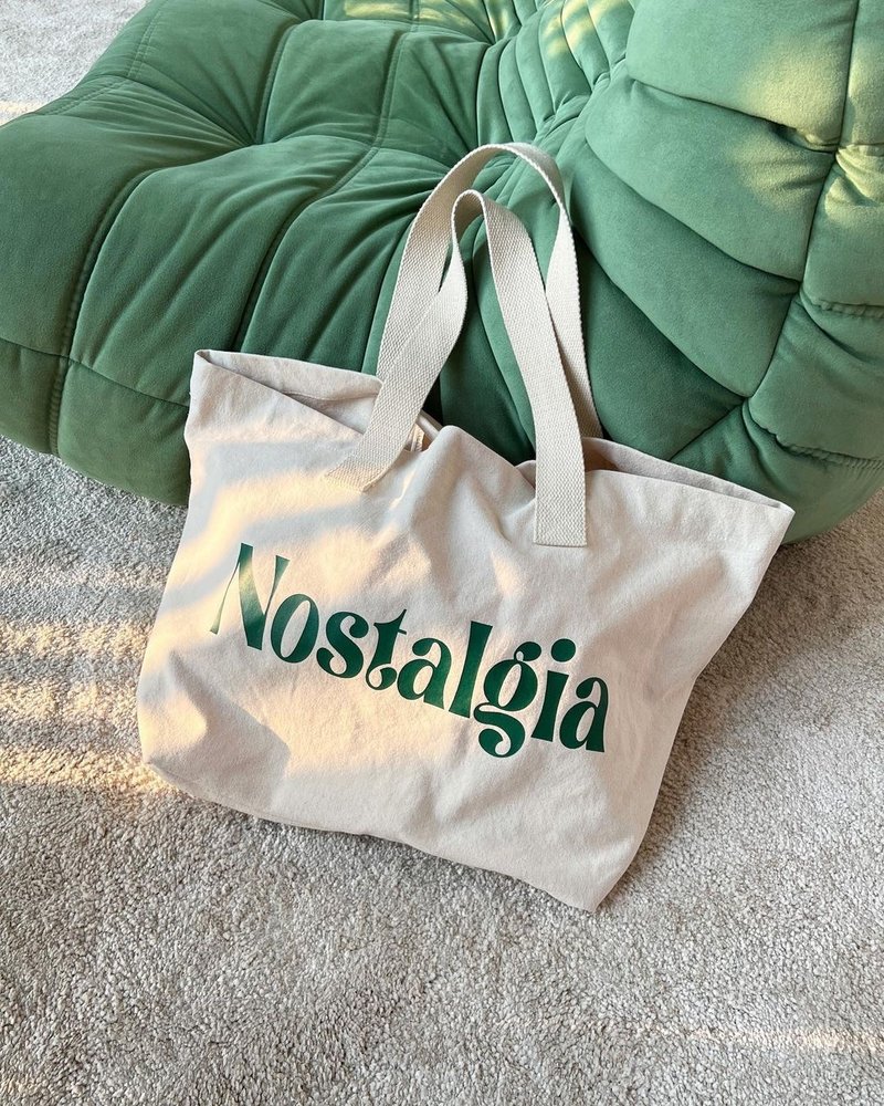 托特包 HAY : Nostalgia Big Tote - ブルー / ナチュラル - その他 - コットン・麻 